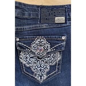 One 5 One Jeans Rhinestones Mid Rise Women's Size 8